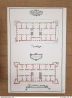 Piante Della Villa Medicea D'Arminio Carmignano Toscana Nel 700 Litografia - Cartes Géographiques