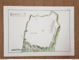 Pianta Del Sasso Di Simone Arezzo Toscana Nel 700 Litografia - Carte Geographique