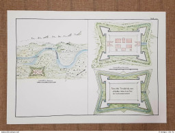 Pianta Della Terra Del Sole E Del Fiume Montone Toscana Nel 700 Litografia - Geographical Maps