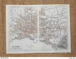 Pianta O Piantina Del 1940 La Città Di Palermo (1) Sicilia T.C.I. - Carte Geographique