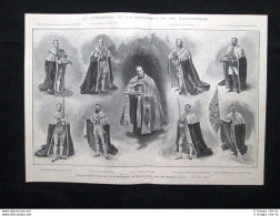 Cerimoniale Dell'incoronazione Del Re D'Inghilterra Edoardo VII Stampa Del 1902 - Altri & Non Classificati