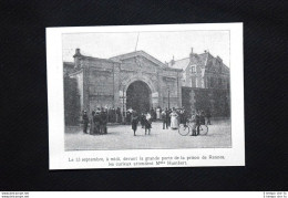 13 Settembre 1906, Rennes: Curiosi Aspettano La Signora Humbert Stampa Del 1906 - Altri & Non Classificati