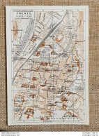 Pianta O Piantina Del 1937 La Città Di Trento Trentino Alto Adige T.C.I. - Geographical Maps