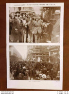 Scene Patriottiche A Roma E Milano Nel 1915 D'Annunzio WW1 Prima Guerra Mondiale - Andere & Zonder Classificatie