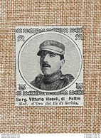 Decorato Al Valore Nel 1917 Vittorio Vieceli Di Feltre Medaglia D'oro Serbia WW1 - Sonstige & Ohne Zuordnung