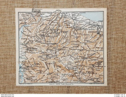Carta O Cartina Del 1928 Rossano Rose Spezzano Corigliano Calabria T.C.I. - Carte Geographique