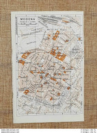 Pianta O Piantina Del 1937 La Città Di Modena Emilia Romagna T.C.I. - Mapas Geográficas