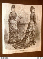 Moda E Costume In Italia Nel 1877 Toletta Da Ricevimento Abito Da Donna - Before 1900