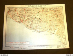 Carta Geografica Mappa Caltanissetta Girgenti Niscemi Touring Club Italiano 1922 - Carte Geographique