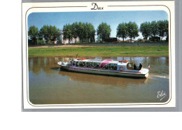 DAX 40 - Les Bords De L'Adour Promenade à Bord Du Bateau LA HURE Carte Vierge - Dax