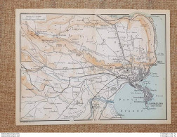 Carta Cartina Del 1953 Siracusa Ortigia Porto Grande Santa Lucia Sicilia T.C.I. - Landkarten