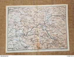 Carta O Cartina Del 1924 Arsoli Carsoli Orvinio Colle Lecinone Lazio T.C.I. - Mapas Geográficas