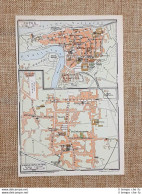 Pianta O Piantina Del 1929 La Città Di Capua E S.Maria Capua Vetere Campania TCI - Mapas Geográficas