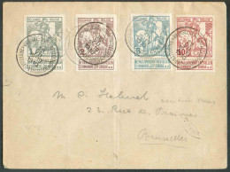 N°84/87 - Série CARITAS 1911 MONTALD Obl. Sc BRUXELLES-EXPOSITION/A S/L. Du 22-VII-1910 Vers La Ville. Verso : Annulatio - 1910-1911 Caritas