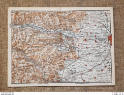 Carta Geografica O Cartina Del 1914 Torino Pinerolo Giaveno Rivoli Piemonte TCI - Geographical Maps