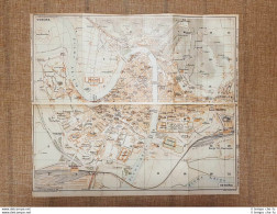 Pianta O Piantina Del 1920 La Città Di Verona Col Fiume Adige Veneto T.C.I. - Mapas Geográficas