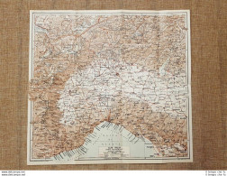Carta Geografica O Cartina Del 1914 Alta Italia Occidentale Golfo Di Genova TCI - Cartes Géographiques