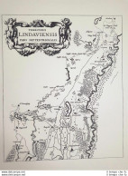 Carta Geografica Territorii Lindaviensis Septentrionalis 1667 Blaeu Ristampa - Carte Geographique