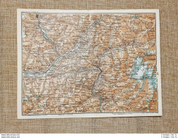 Carta Geografica O Cartina Del 1914 M.Adamello Crozzon Di Lares Lombardia T.C.I. - Geographische Kaarten