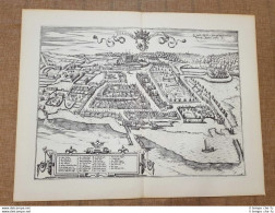 Veduta Della Città Di Kolding Anno 1600 G. Braun E F. Hogenberg Ristampa - Geographical Maps