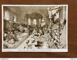 Francia Nel 1915 Depositi Soldati Tedeschi In Chiesa WW1 Prima Guerra Mondiale - Sonstige & Ohne Zuordnung