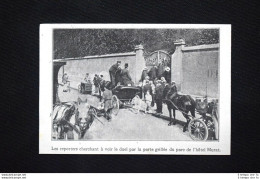 Reporter Al Cancello Del Parco Dell'hotel Del Principe Murat Stampa Del 1906 - Autres & Non Classés