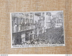 Palermo Nel 1913 La Folla Accorsa Ad Un Discorso Di Nunzio Nasi Sicilia - Autres & Non Classés