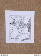 Carta O Mappa Dell'Assedio Di Roma Combattimento A Villa Corsini 3 Giugno 1849 - Sonstige & Ohne Zuordnung