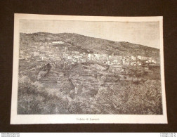 Rarissima Veduta Di Lanusei Nel 1889 Sardegna - Avant 1900