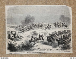 Algeria Battaglia Di Garat Sidi Cheik Morte Si-Mohammed-ben-Hamza Incisione '800 - Avant 1900