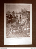 A Polish Village In November Quadro Di Wierusz-Kowalski Stampa Del 1888 - Avant 1900