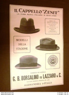 Pubblicità D'epoca Dei Primi Del '900 Borsalino Fu Lazzaro & C. E Oleoblitz - Altri & Non Classificati