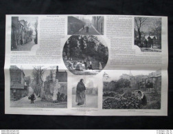 STAMPA ENORME!! Vedute Di Montmartre, Parigi Stampa Del 1905 - Sonstige & Ohne Zuordnung