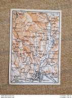 Carta O Cartina Del 1923 Biella Santuario D'Oropa Tavigliano Piemonte T.C.I. - Carte Geographique