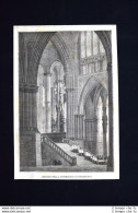 Interno Della Cattedrale Di Strasburgo+Orologio Di Strasburgo Incisione Del 1871 - Avant 1900