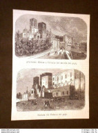 Avignone Nel 1869 Chiesa E Calvario Del Castello Dei Papi - Before 1900