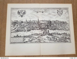 Veduta Della Città Di Gorlitz O Gorlitium Georg Braun E Frans Hogenberg Ristampa - Carte Geographique