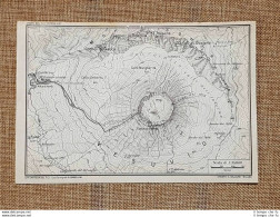 Carta Geografica O Mappa Del 1927 Vulcano Vesuvio E Sezione Campania T.C.I. - Sonstige & Ohne Zuordnung
