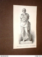 Gravure Année 1872 Statue De Mausole, Au Musée Britannique - Before 1900