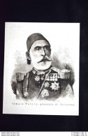 Ismail Pascià, Generale Di Divisione Incisione Del 1876 - Before 1900