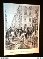 Roma Inondata Nel 1903 Visita Di Re Vittorio Emanuele + Tarantella Nella Malia - Autres & Non Classés