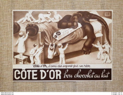 Pubblicità Del 1936 Cote D'or Bon Chocolat Au Lait - Autres & Non Classés