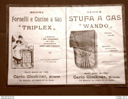 Pubblicità Del 1907 Cucina Triplex E Stufa A Gas Wando Carlo Glockner Milano - Other & Unclassified