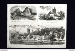 Rovine Del Convento Di Saint-Savinien - Veduta Di Tailebourg Incisione Del 1868 - Avant 1900