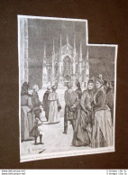 Progetto Per La Nuova Faccia Del Duomo Di Milano Nel 1891 Modello Brentano Legno - Avant 1900