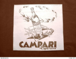 Pubblicità D'epoca Del 1940 L'Aperitivo Campari Rondini Davide C. & C. Milano - Autres & Non Classés