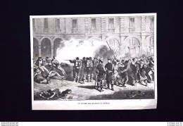 Le Vittime Del Consiglio Di Guerra + I Framassoni A Parigi Incisione Del 1871 - Avant 1900