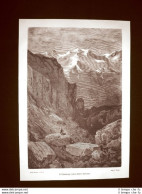 Incisione Di Gustave Dorè Del 1874 Il Panderon Nella Sierra Nevada Spagna - Avant 1900