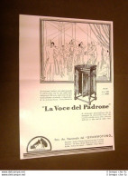 Pubblicità D'Epoca Dei Primi Del '900 Grammofono Ortofonico La Voce Del Padrone - Other & Unclassified