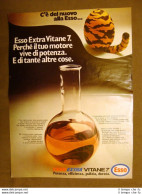 Carburante Esso Extra Vitane 7 E Aperitivo Cora Pubblicità Vintage Anni '70 - Autres & Non Classés
